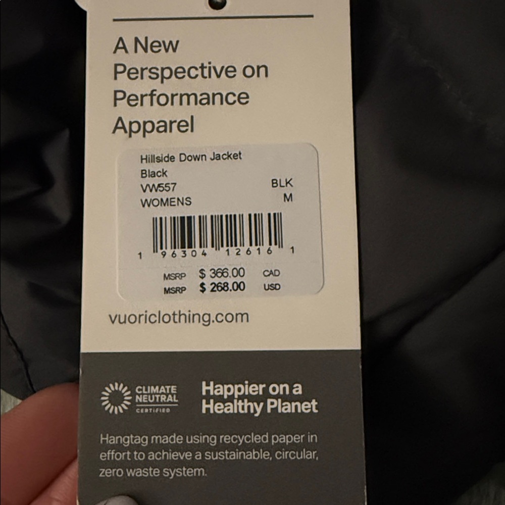 NWT!! Sold out! VUORI Hillside Down Jacket, Size M - Picture 4 of 8